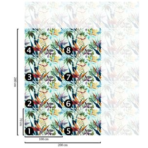 Carta da Parati Tropicale Blu