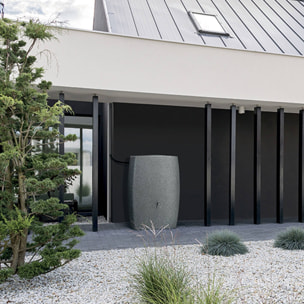 Bidón para agua de lluvia boxy de 270l color granito