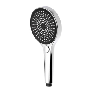 Douchette à main 3 jets,  diamètre 12,5 cm, noir/chrome (SATBSRS81)