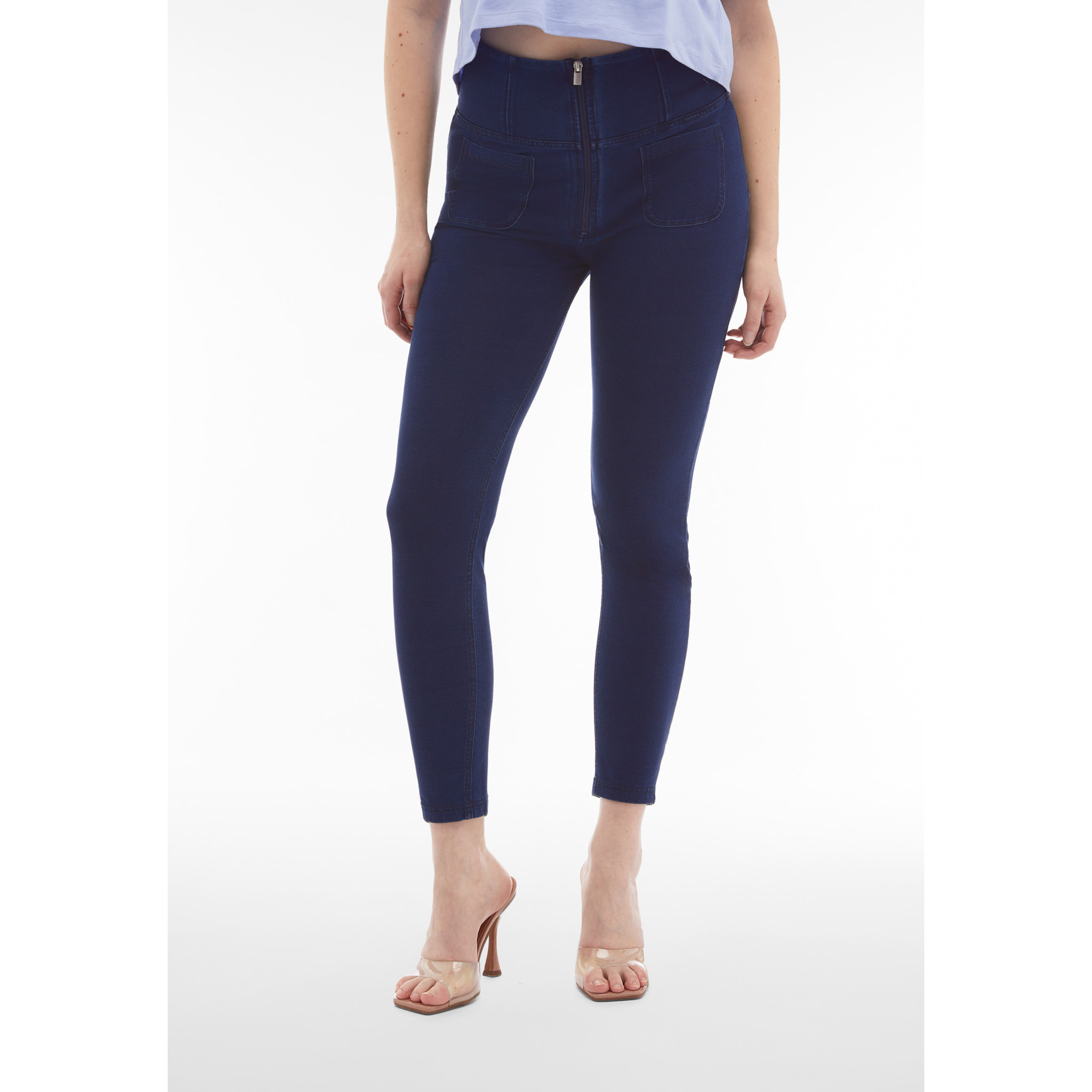 Jeggings WR.UP® vita super alta e taschini applicati