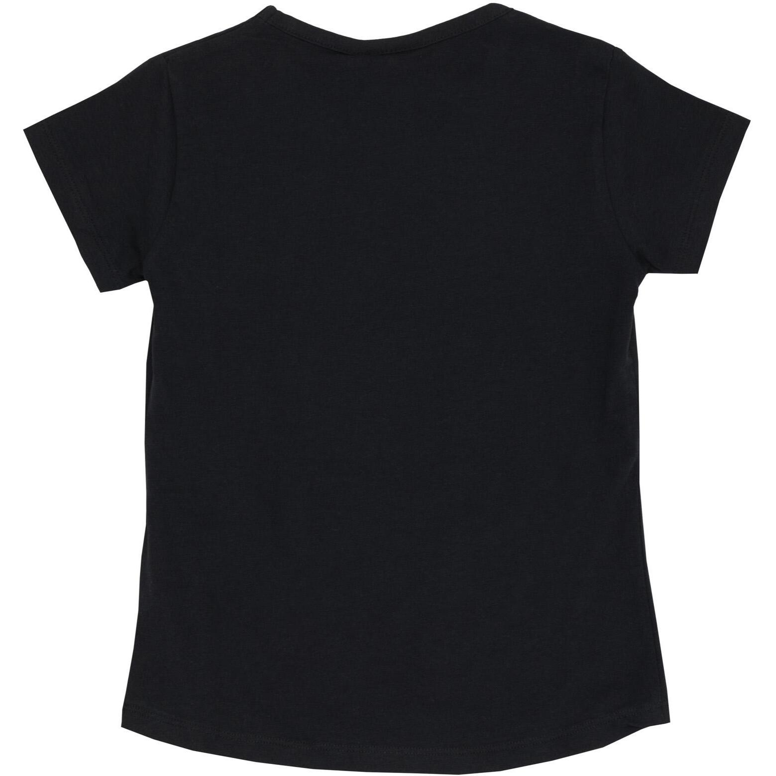 T-shirt Leone bambina con maniche corte Black