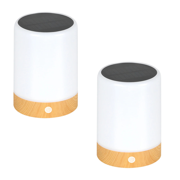 2 Lampe de table solaire DUOLIGHT H13CM