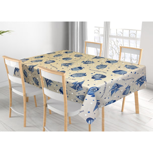 Tovaglia Cucina In Misto Cotone Made In Italy Disegno Maldive 140x140