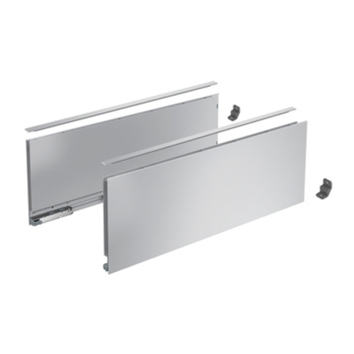 Profilé latéral de tiroir AvanTech YOU, hauteur 187 mm x NL 500mm, Argent, gauche et droite - HETTICH - 9353358