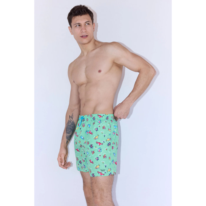Costume da bagno medio leggero con stampa squalo Sockarrats