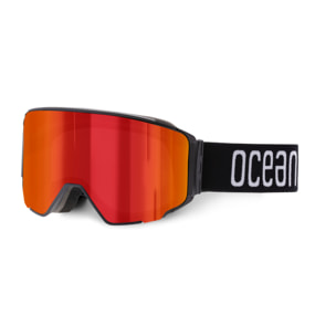 Gafas de esquí OCEAN DENALI - Negro / Revo roja con borde negro