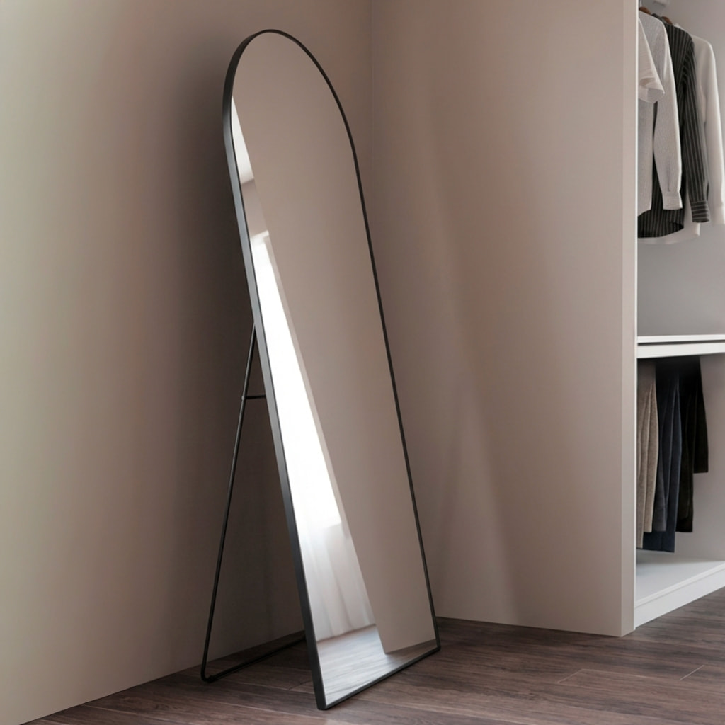 Miroir sur pied aluminium JUSTIN