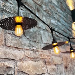 Guirlande disque métal PLANET 10xE27 6M