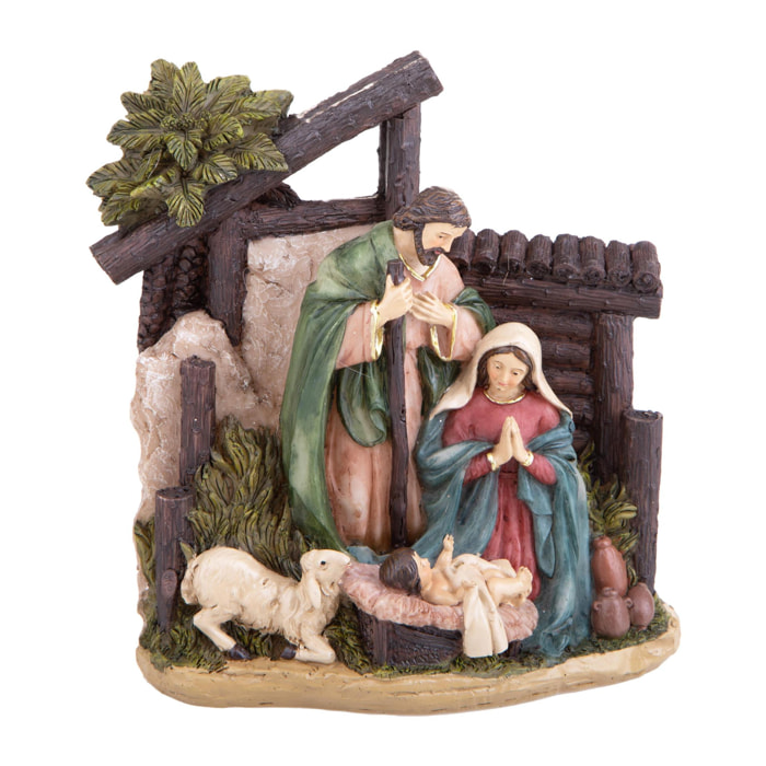 NativitÃ con Palma 16 cm - Pezzi 4 - Colore:Multicolore - Bianchi Dino - -