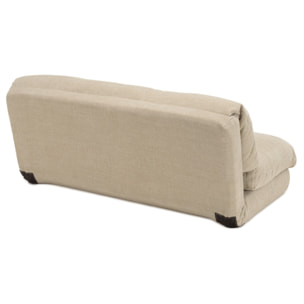 ANGELE - Chauffeuse convertible 2 places en tissu couleur beige