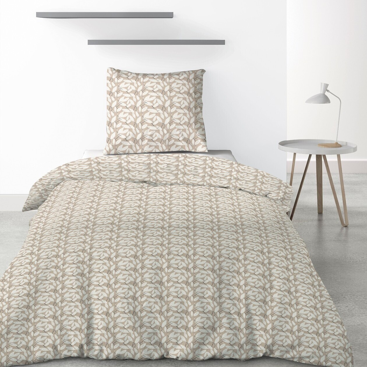 Parure De Couette 2pcs 100% Microfibre 60gsm- Carmel