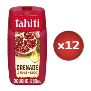 Pack de 12 - Gel douche Tahiti grenade & huile de coco - 250ml