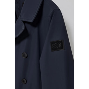 Abrigo lobo de mar azul marino Manhattan con detalle Polo Club