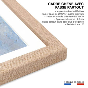 Affiche production aquarelle bretonne Affiche + cadre en bois - Chêne