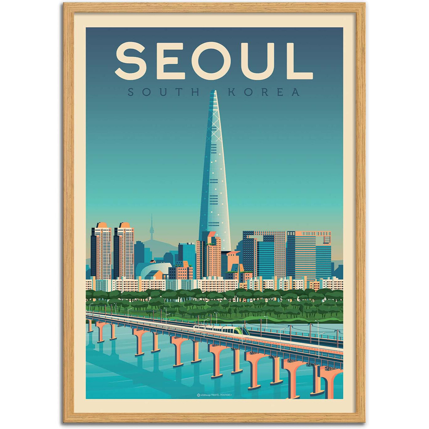Affiche - Seoul - Olahoop Travel Posters