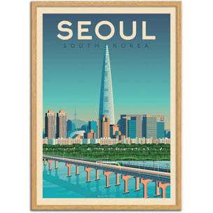 Affiche - Seoul - Olahoop Travel Posters