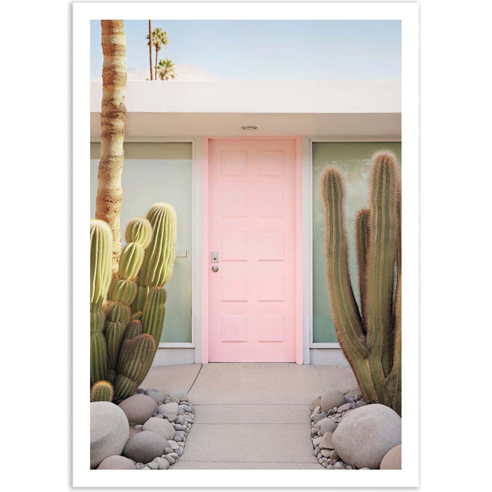 Affiche - Palm Springs Pink door - Philippe Hugonnard