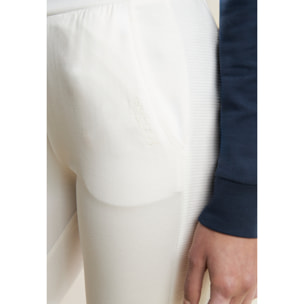 Pantaloni sportivi in viscosa con dettagli a costine