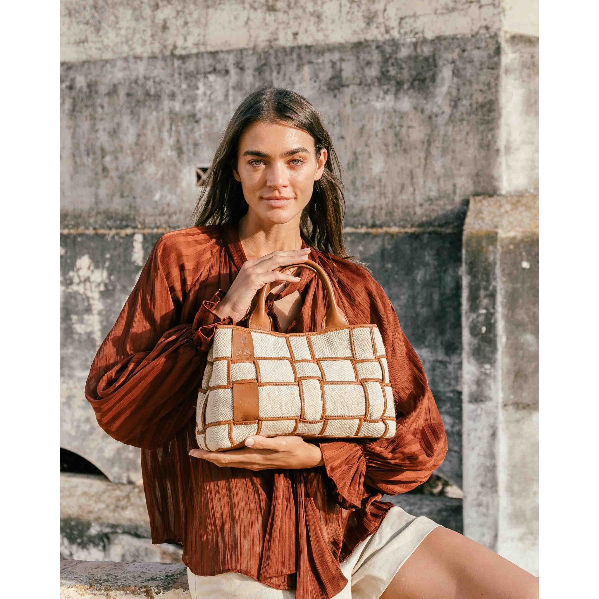 Bolso de mano BIBA Wann de piel