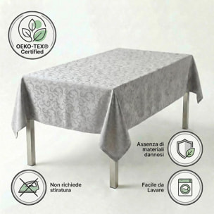 Tovaglia antimacchia impermeabile in poliestere resistente, ideale per uso quotidiano e occasioni, protegge da liquidi e sporco, facile da pulire, pratica e durevole, design elegante per cucina e sala da pranzo