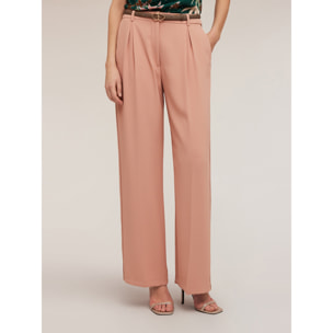 Motivi - Satin-Palazzohose mit seitlichem Piping - Rosa