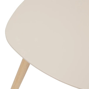 Lot de 3 tables gigognes "Mileo" beige 60x60x45cm