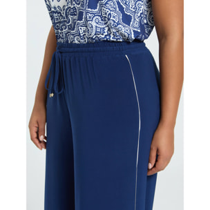 Fiorella Rubino - Pantalones cropped de punto - Azul