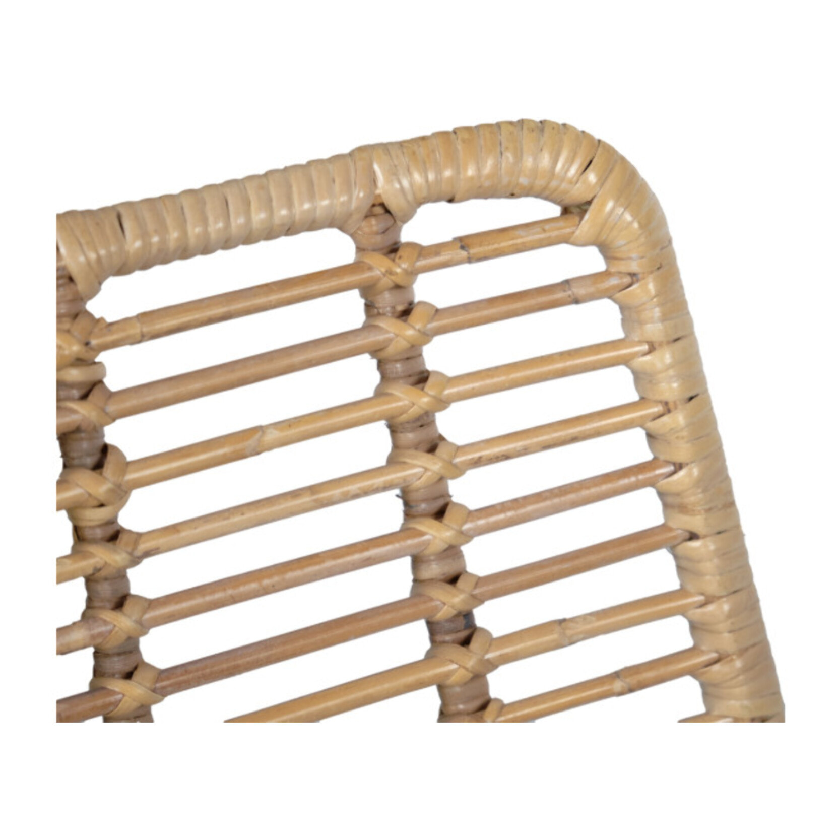 Chaise en rotin en coussin avec piètement en métal - RATTAN