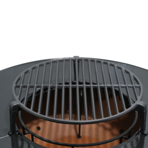 Brasero avec meuble intégré avec accessoires et housse de protection