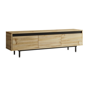 Mueble Luvio Tv 3 Puertas Patas De Metal