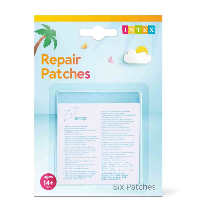 Intex Toppe di riparazione, 6 pezzi, 7x7 cm
