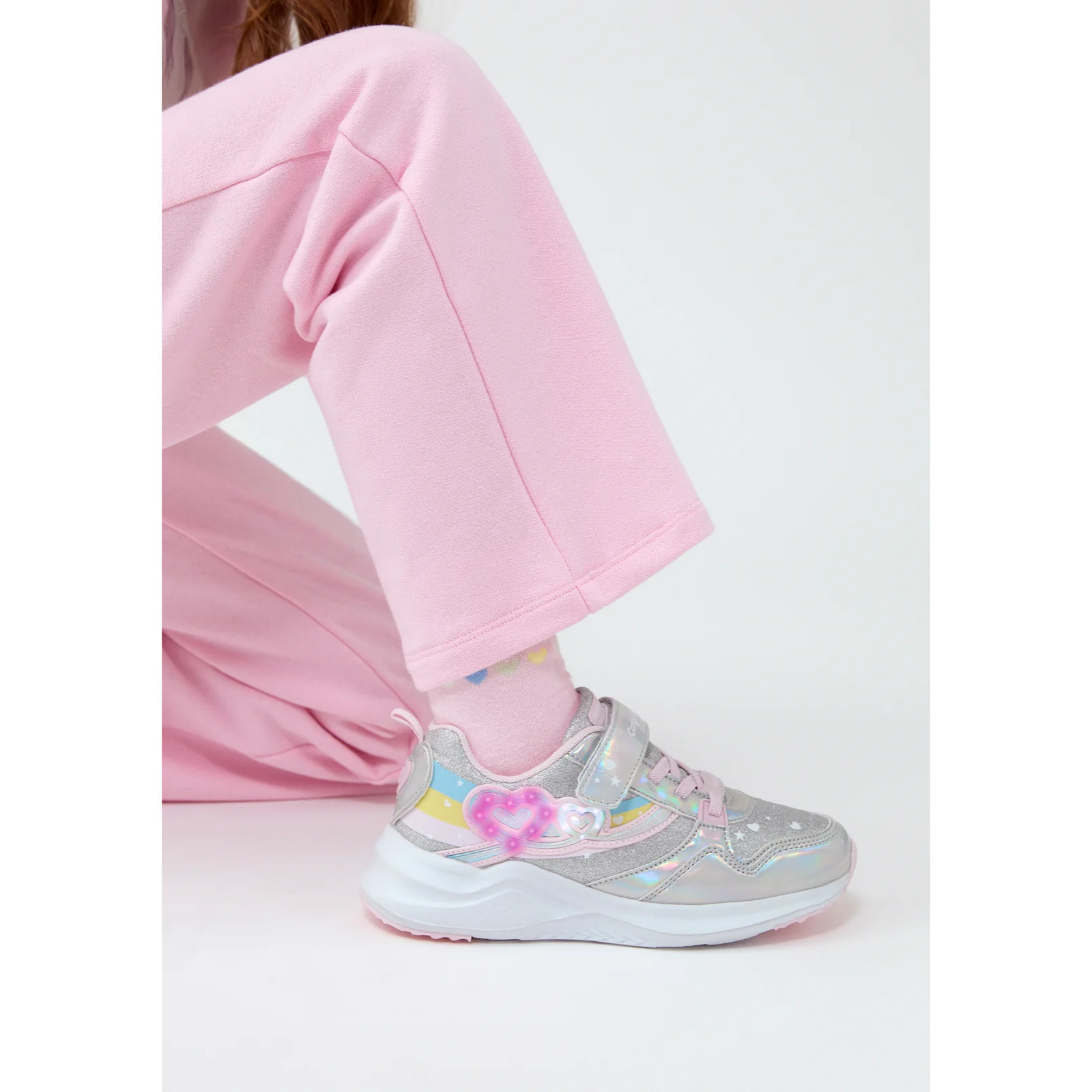 Zapatillas De Luces De Niña Con Cordones Elásticos