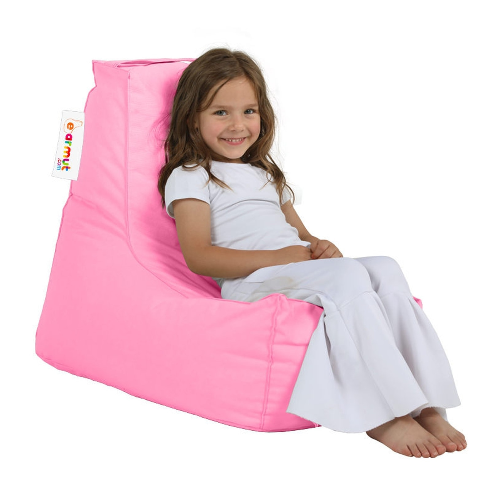 Sillón-puf para niños para exteriores- rosa