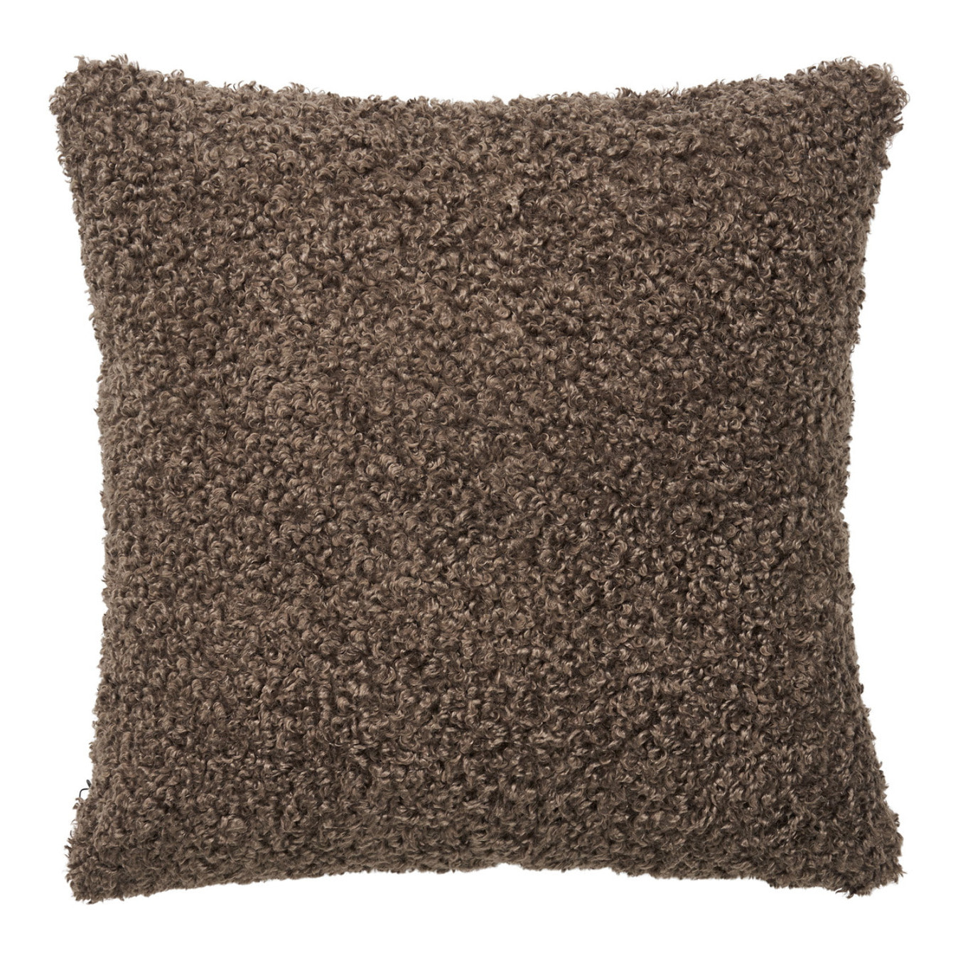 Cuscino Tavira in bouclé grigio scuro 45x45 cm
