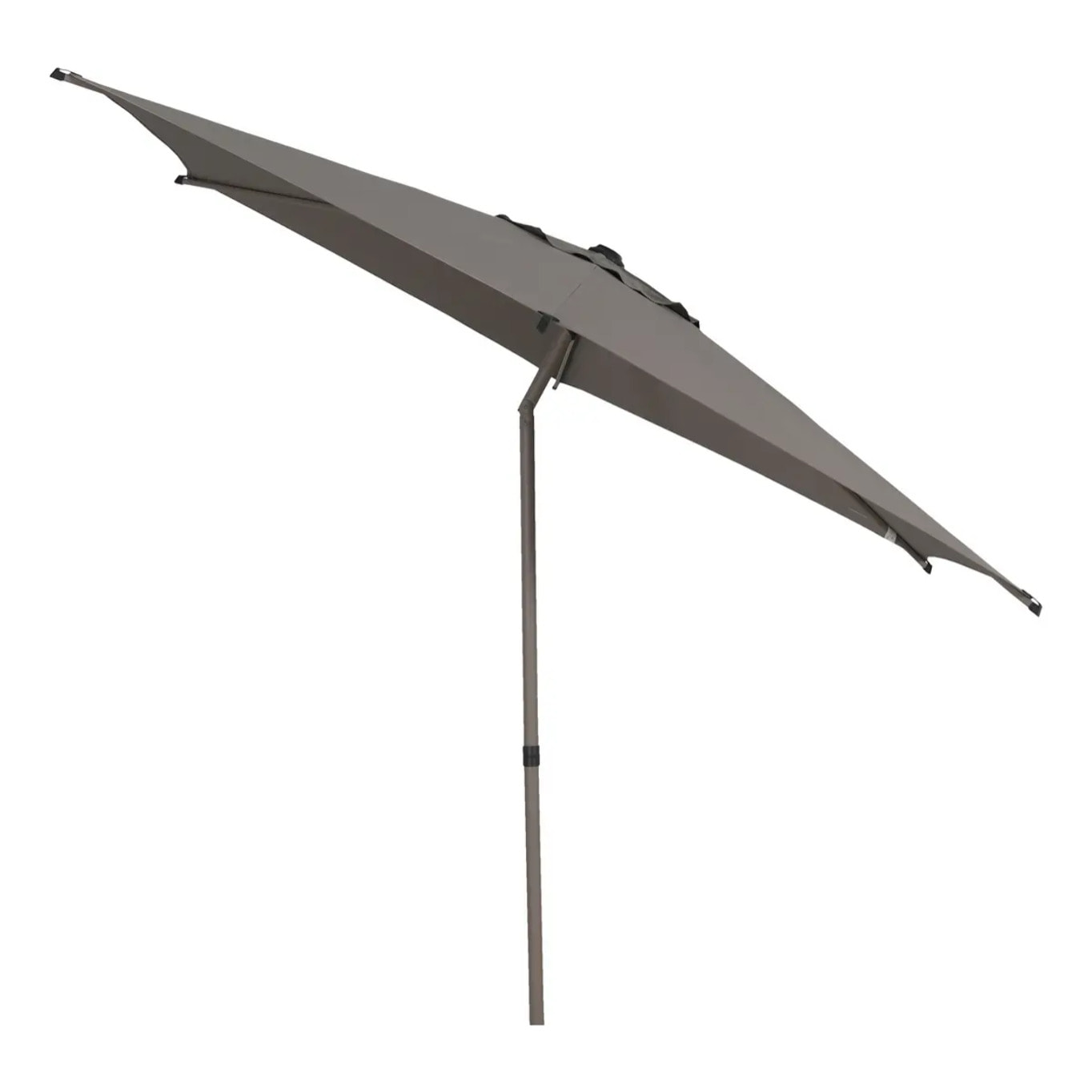 Parasol droit rond inclinable Soya 2,7m café