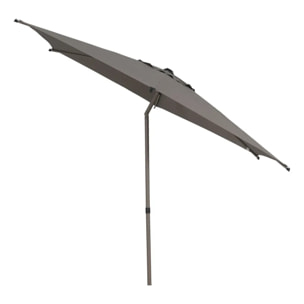 Parasol droit rond inclinable Soya 2,7m café
