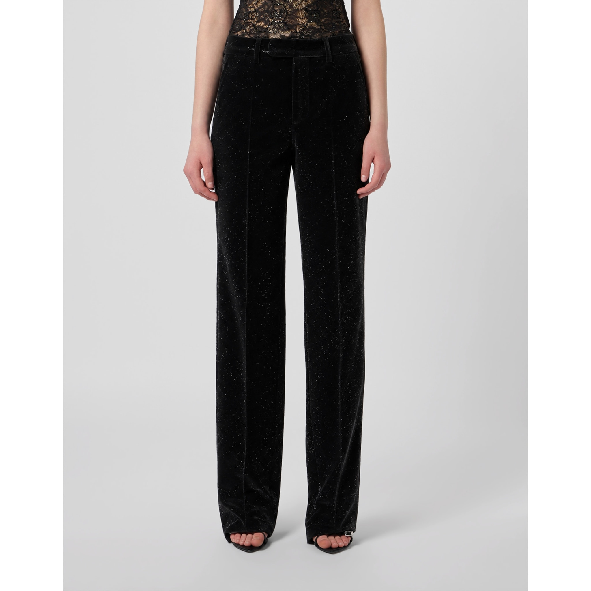 PHILIPP PLEIN Pantalones de corte recto GLITTER