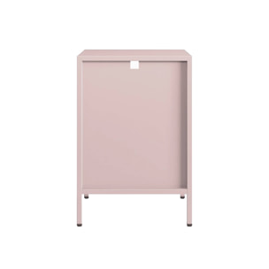 Table de chevet. table d'appoint en acier rose
