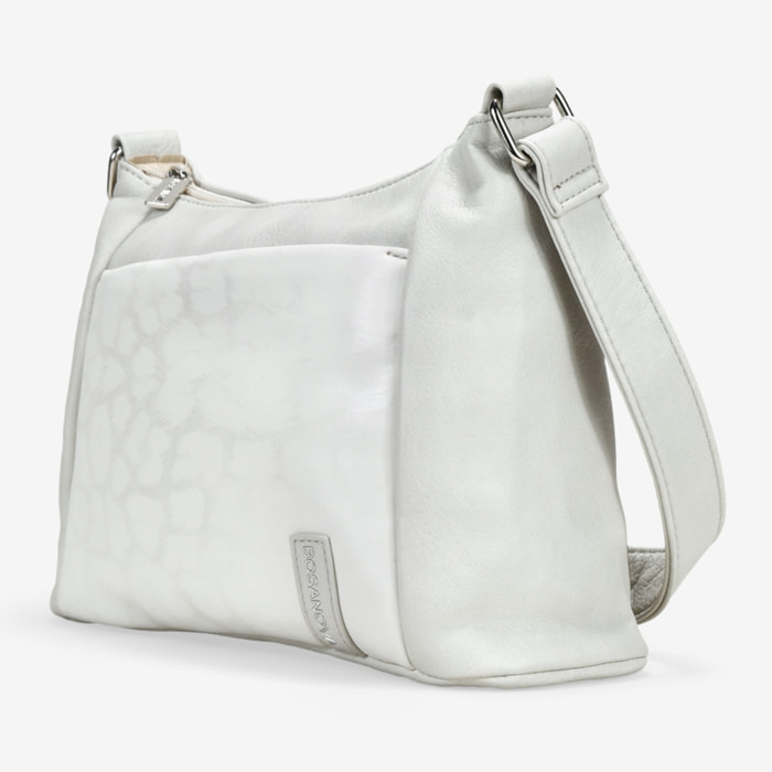 Bolso bandolera piedra con bolsillo grabado de leopardo