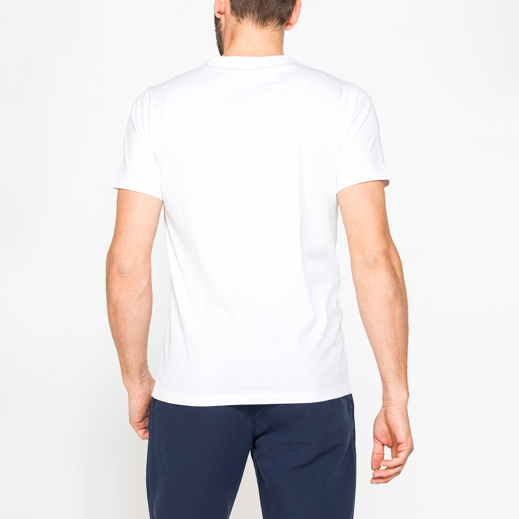 T-SHIRT GIROCOLLO IN COTONE TINTA UNITA