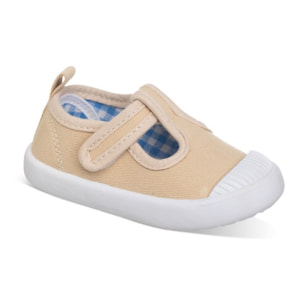 Lona beige con Velcro, básica, versátil y cómoda Ideal para combinar con cualquier outfit