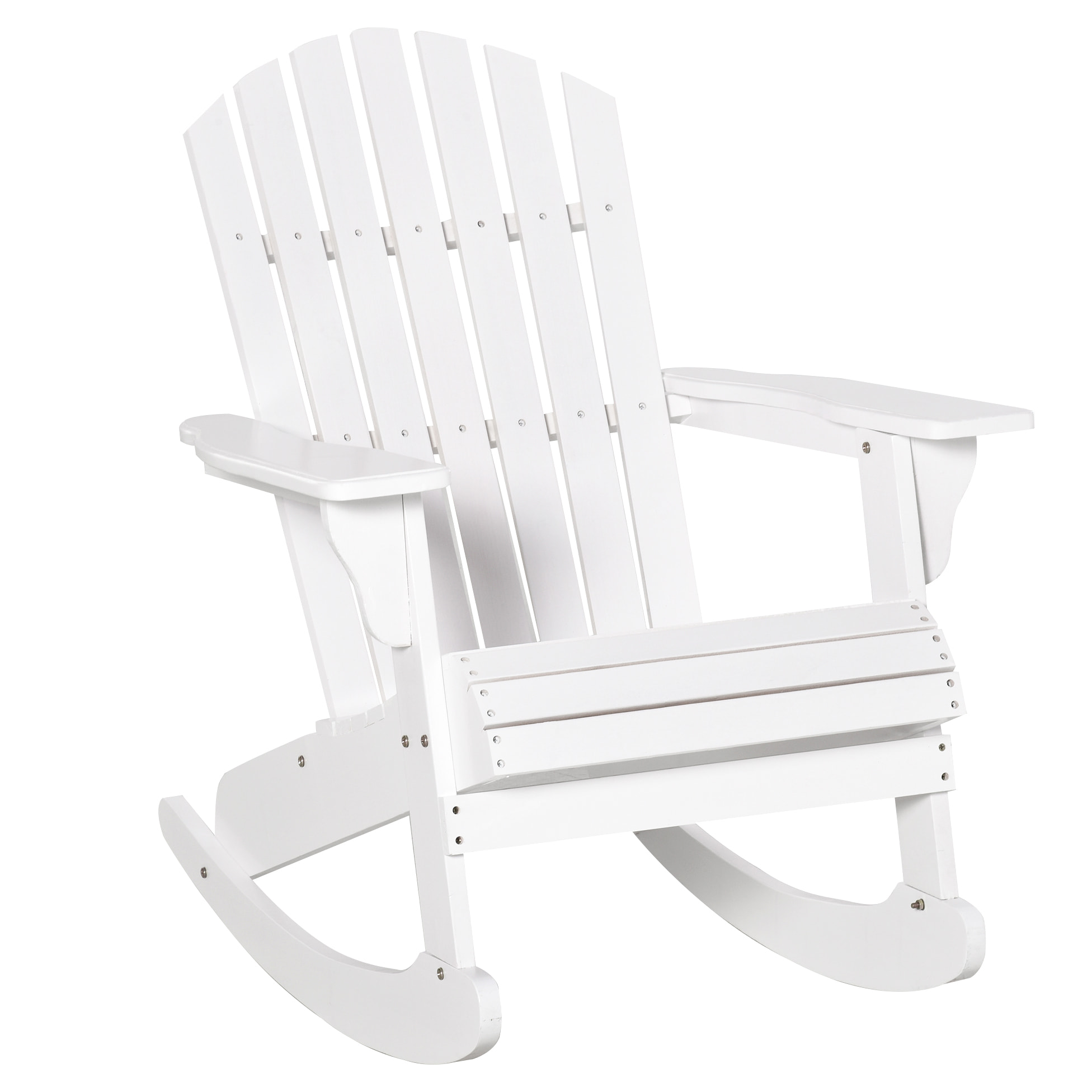 Fauteuil de jardin Adirondack à bascule bois sapin blanc