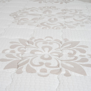 Materasso Luxury Ginflex Singolo 80x190 Altezza 28cm Memory Foam 3 Strati Sfoderabile CON TOPPER INTEGRATO SGANCIABILE Tessuto Damascato e Fascia in Velluto (Antiacaro - Anallergico - Antibatterico - Ergonomico)