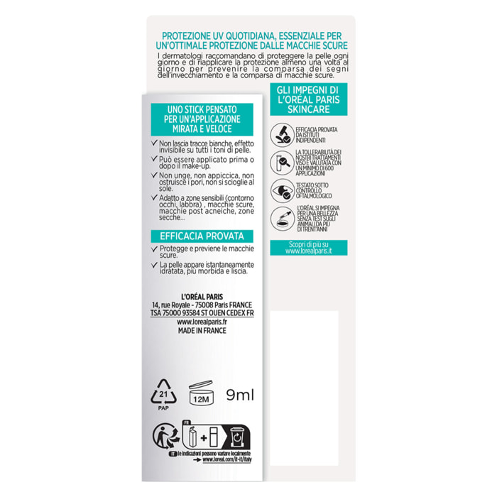 Stick Solare SPF 50+ Bright Reveal Anti Macchie Finish Invisibile con Vitamina E 9ml
