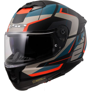 CASCO MOTO INTEGRAL LS2 FF808 STREAM II ROAD M.BLACK BLUE (E22.06)