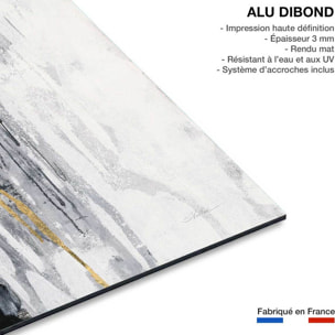 Tableau abstrait Pluie dorée Tableau alu Dibond
