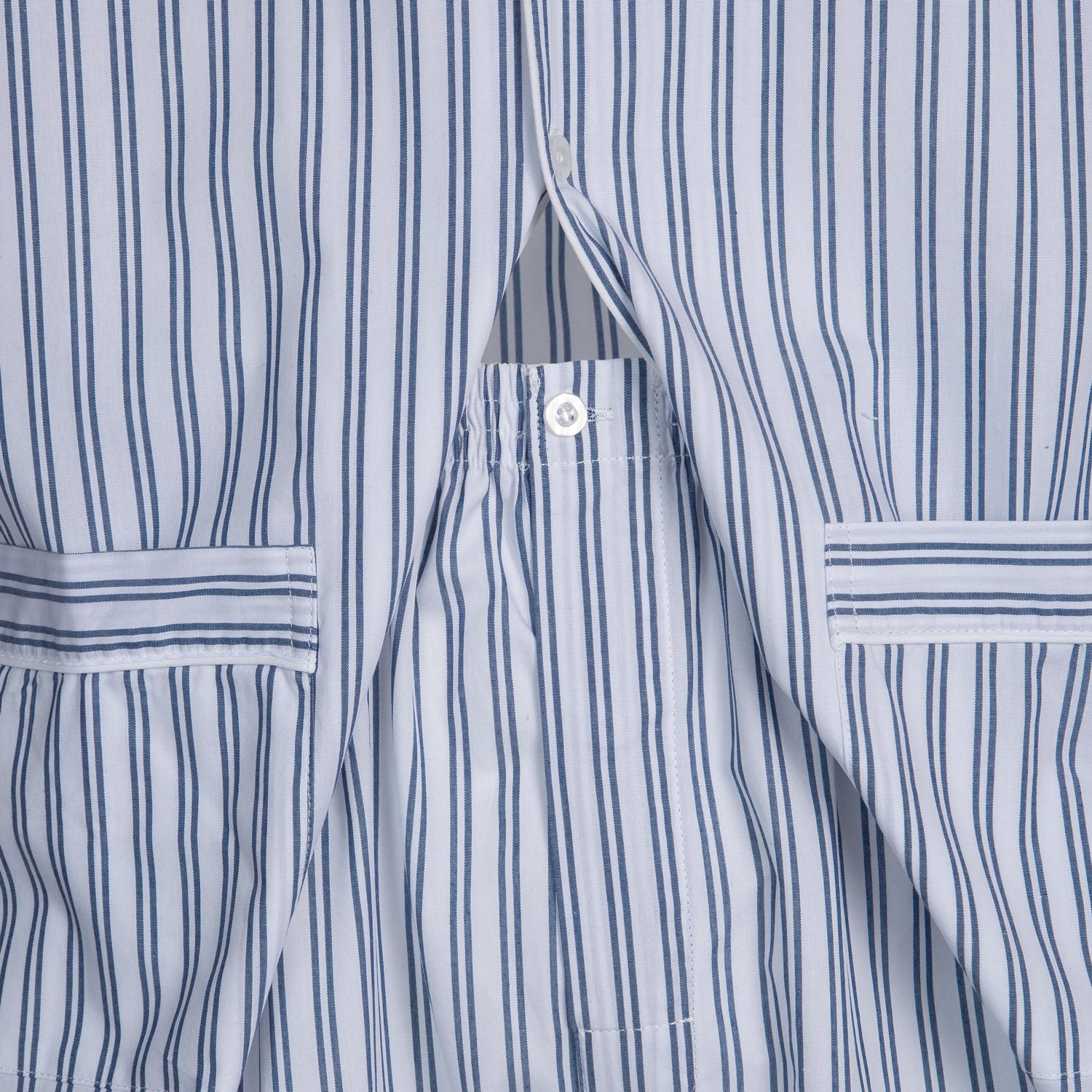 PIGIAMA UOMO in cotone righe bianche e blu