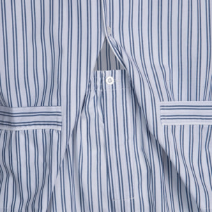 PIGIAMA UOMO in cotone righe bianche e blu