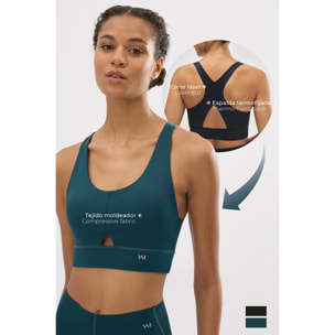 Reggiseno sportivo compressivo nero