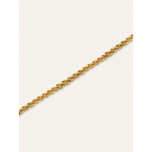 Collar Fine Tinsel Acero Baño Oro